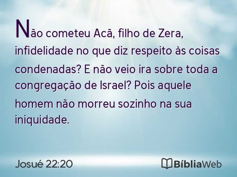 Josué 22:20 em imagem para compartilhar