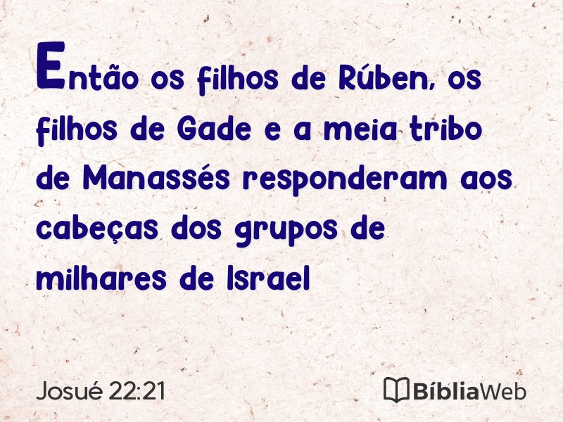 Josué 22:21 em imagem para compartilhar