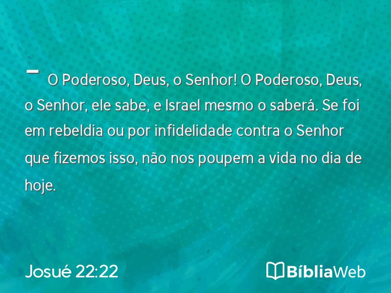 Josué 22:22 em imagem para compartilhar