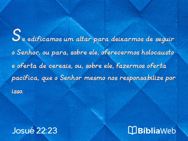 Josué 22:23 em imagem para compartilhar