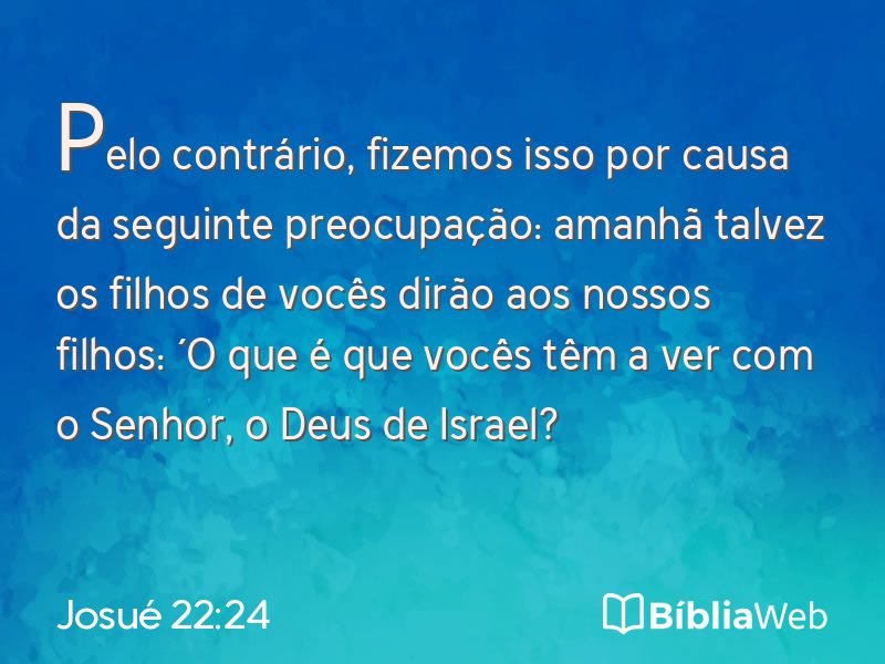 Josué 22:24 em imagem para compartilhar