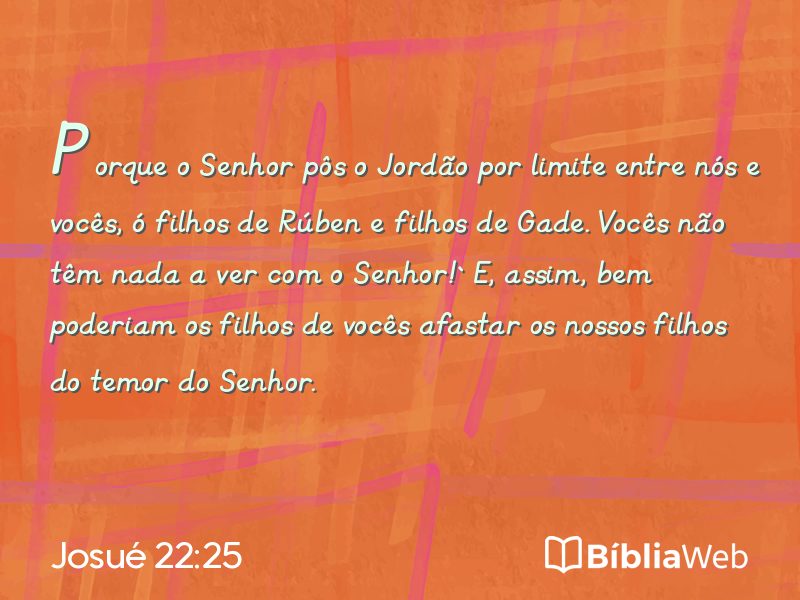 Josué 22:25 em imagem para compartilhar