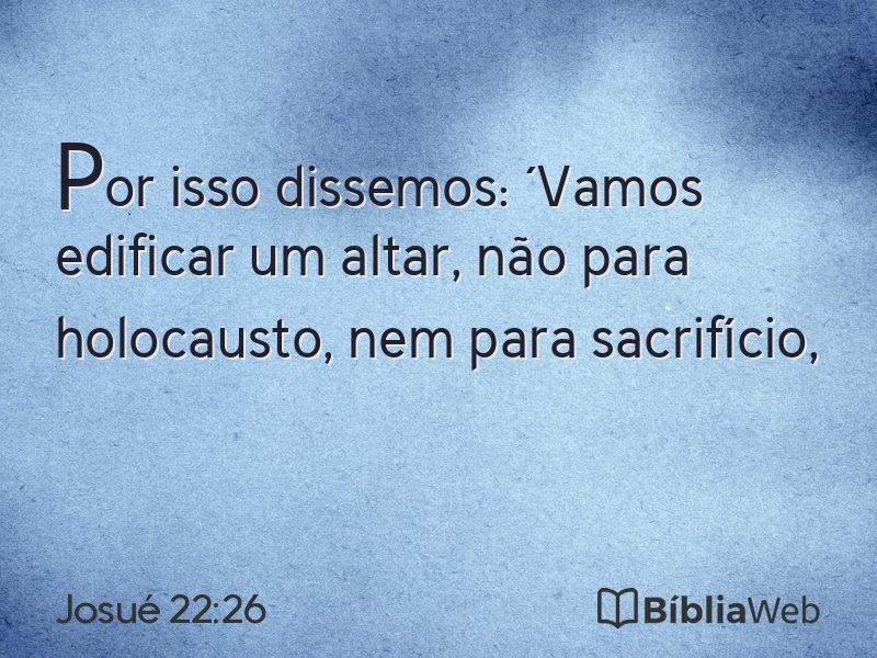 Josué 22:26 em imagem para compartilhar