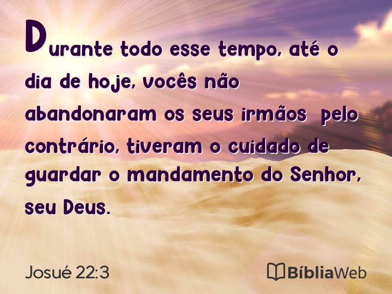 Josué 22:3 em imagem para compartilhar
