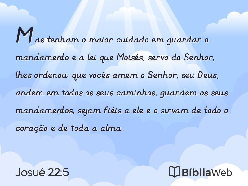 Josué 22:5 em imagem para compartilhar