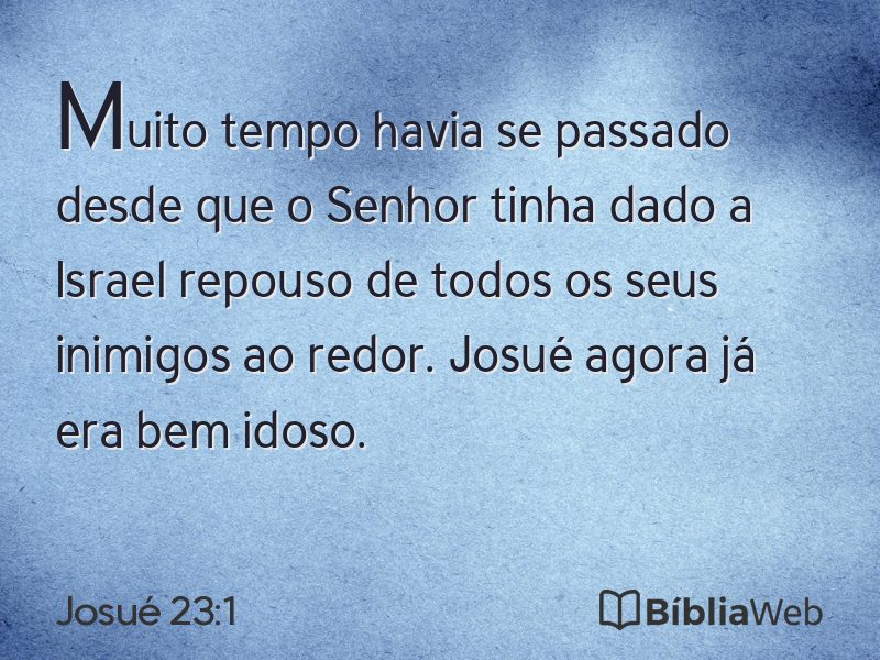 Josué 23:1 em imagem para compartilhar