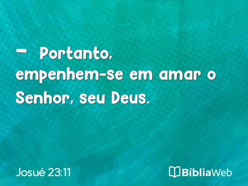Josué 23:11 em imagem para compartilhar