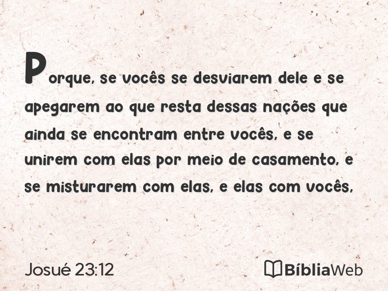 Josué 23:12 em imagem para compartilhar