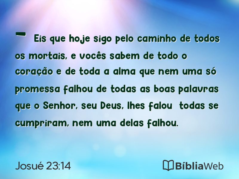 Josué 23:14 em imagem para compartilhar