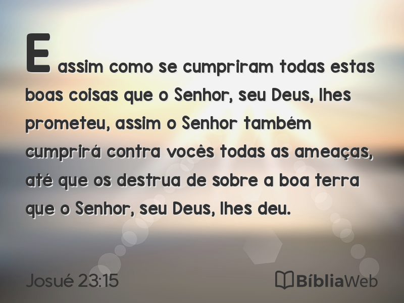 Josué 23:15 em imagem para compartilhar