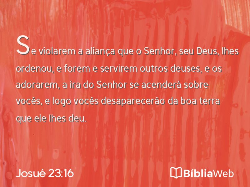 Josué 23:16 em imagem para compartilhar