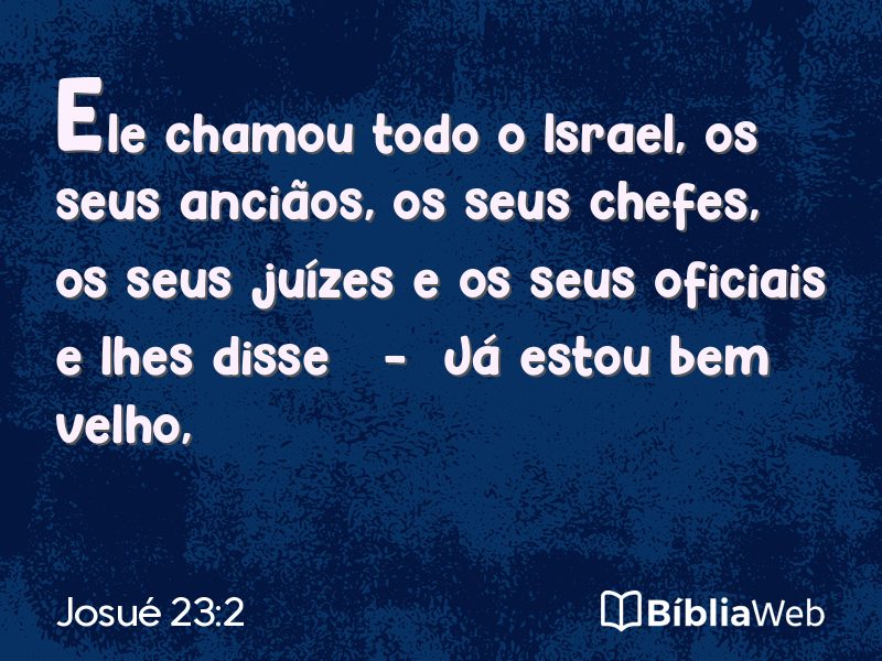 Josué 23:2 em imagem para compartilhar