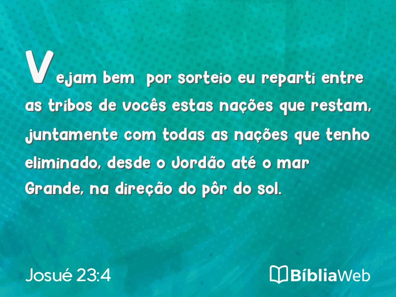 Josué 23:4 em imagem para compartilhar