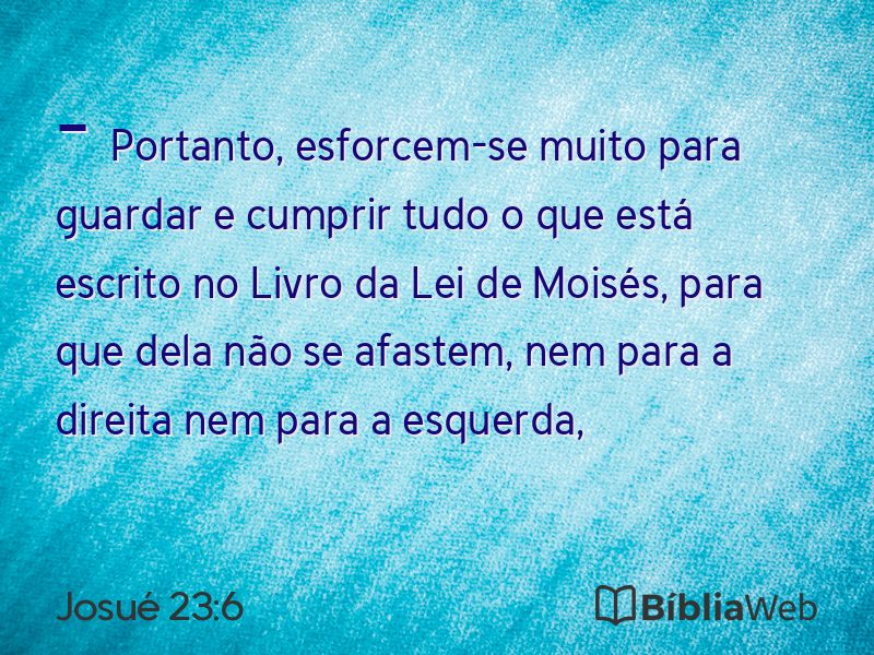 Josué 23:6 em imagem para compartilhar
