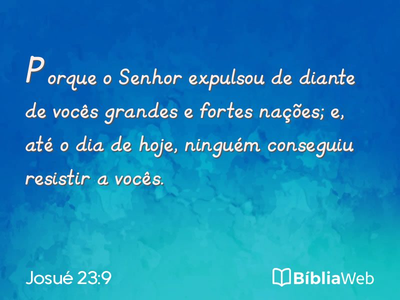 Josué 23:9 em imagem para compartilhar