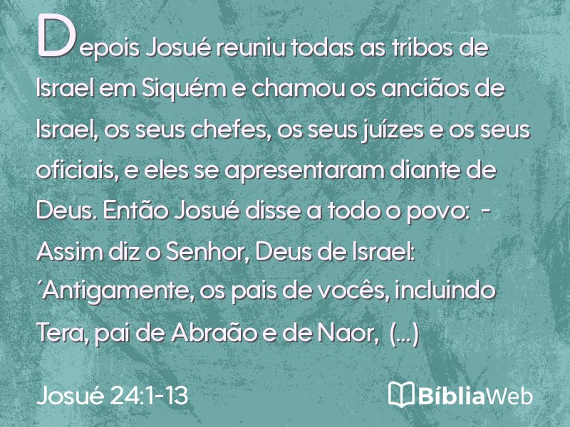 Josué 24:1-13 em imagem para compartilhar