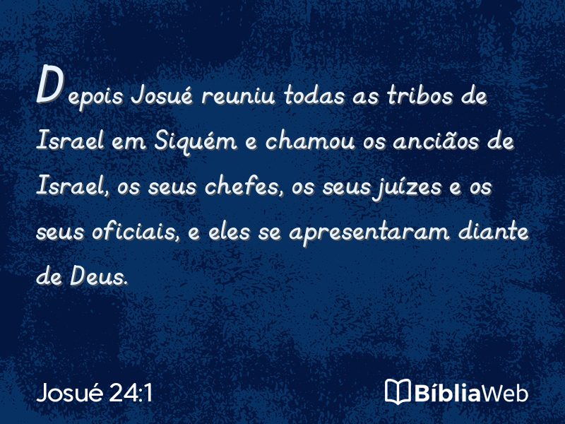 Josué 24:1 em imagem para compartilhar