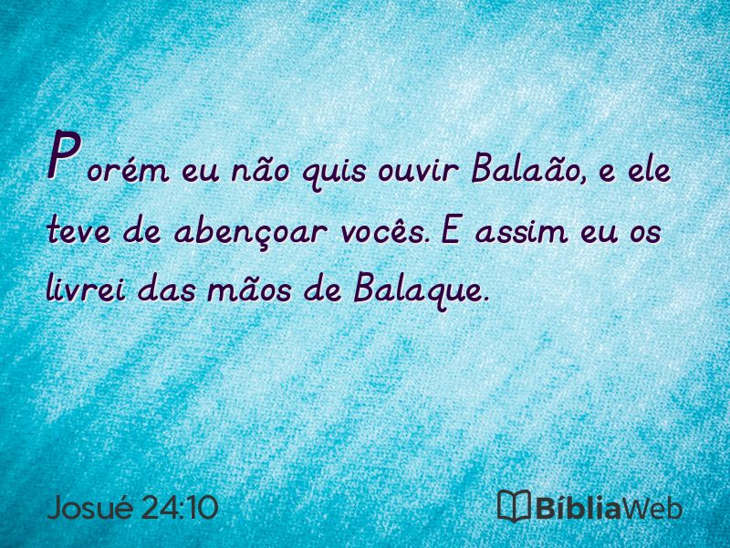 Josué 24:10 em imagem para compartilhar