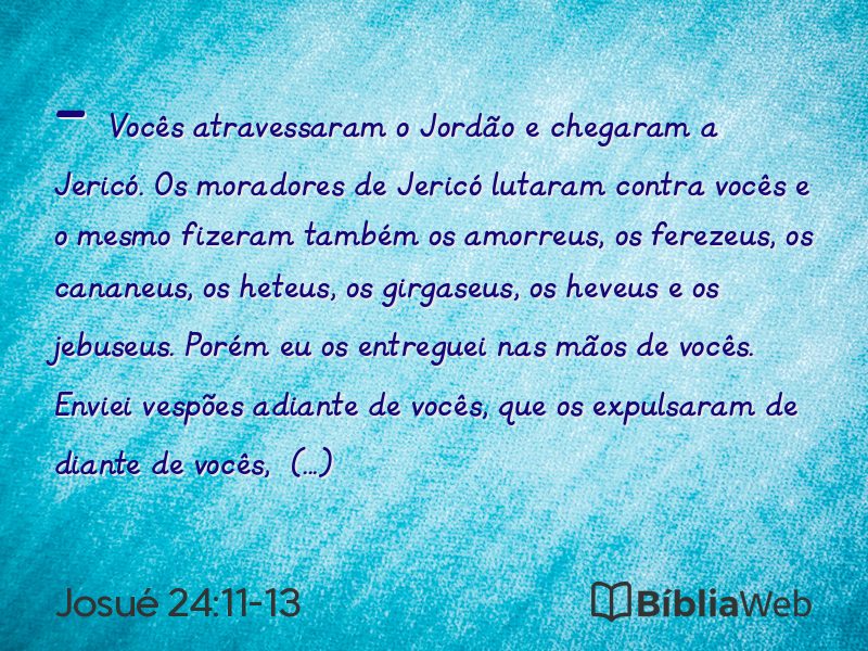Josué 24:11-13 em imagem para compartilhar