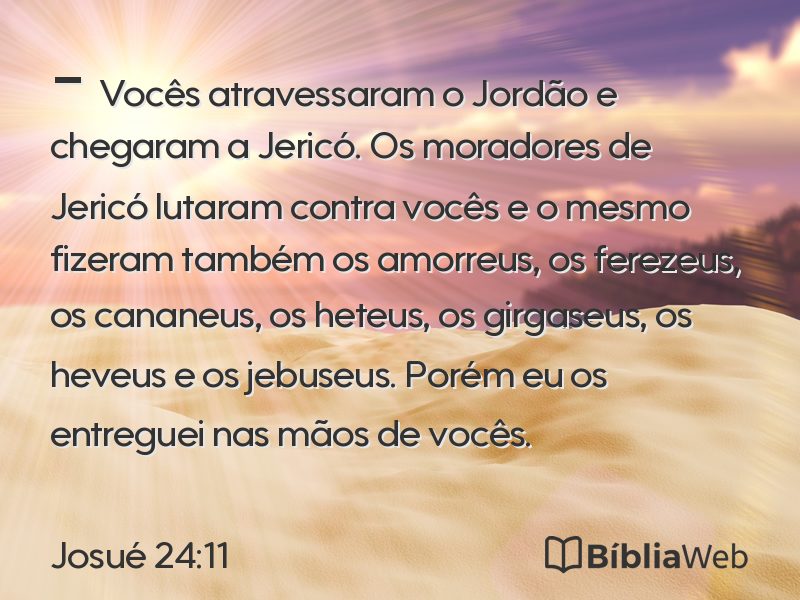 Josué 24:11 em imagem para compartilhar