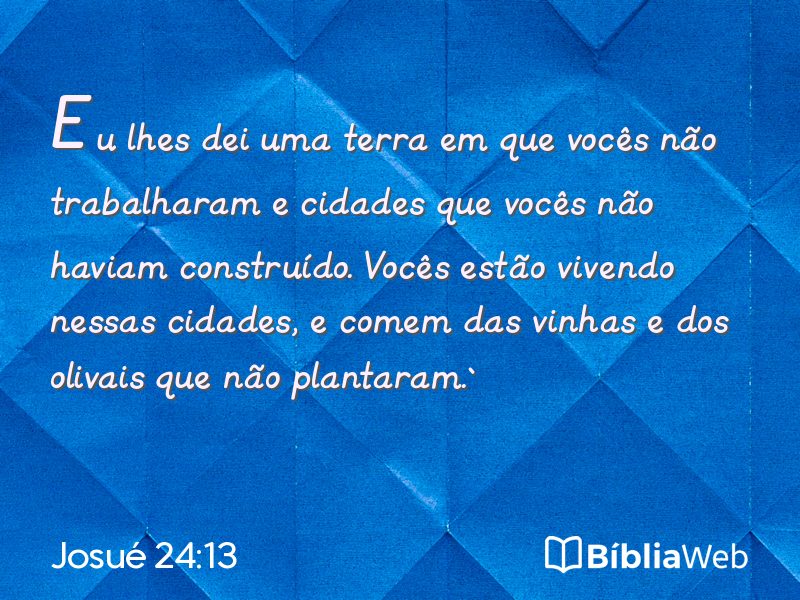 Josué 24:13 em imagem para compartilhar