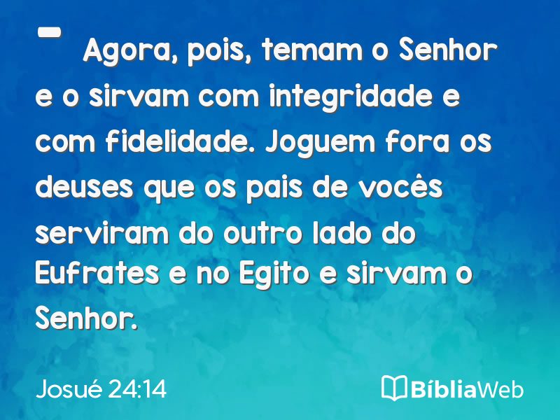 Josué 24:14 em imagem para compartilhar