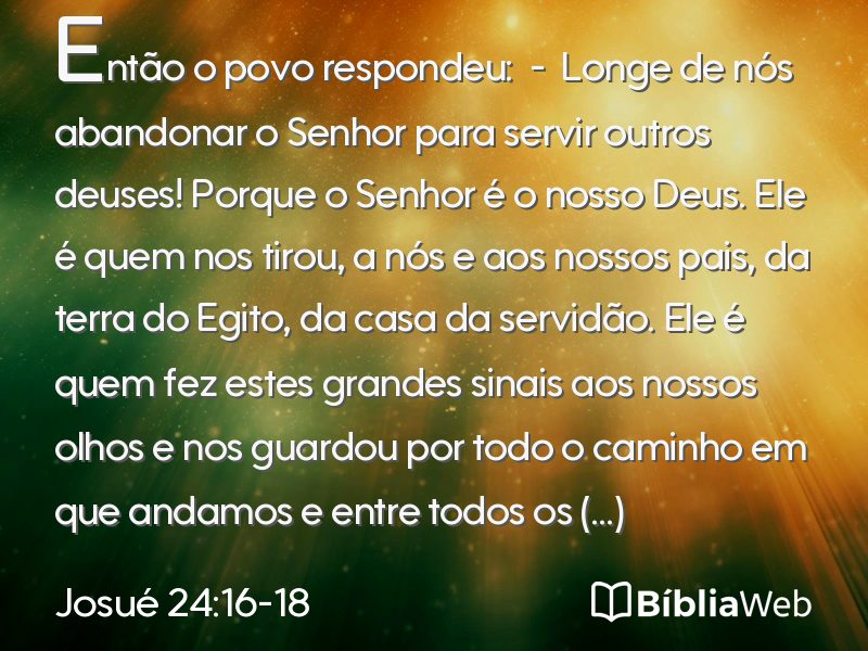 Josué 24:16-18 em imagem para compartilhar