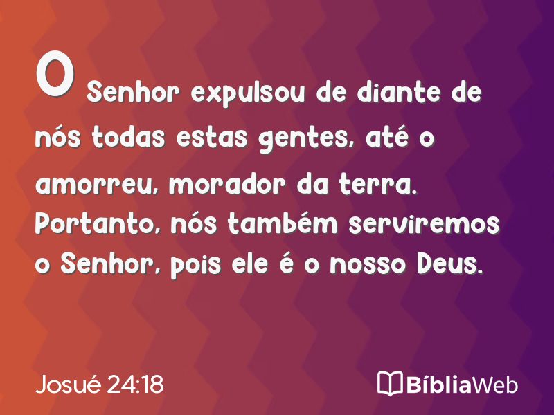 Josué 24:18 em imagem para compartilhar
