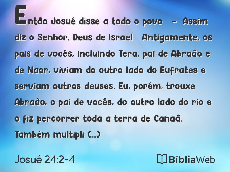 Josué 24:2-4 em imagem para compartilhar