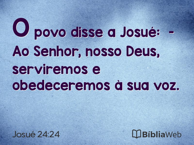 Josué 24:24 em imagem para compartilhar