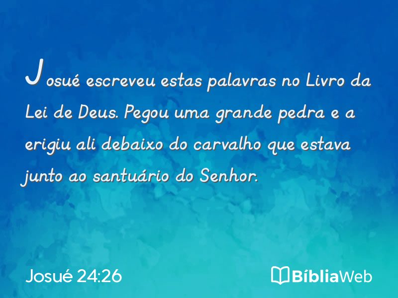Josué 24:26 em imagem para compartilhar