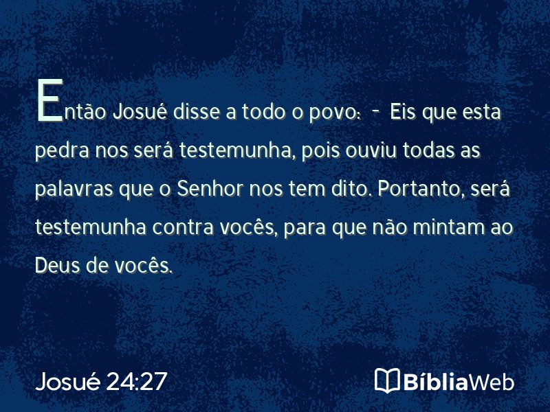Josué 24:27 em imagem para compartilhar