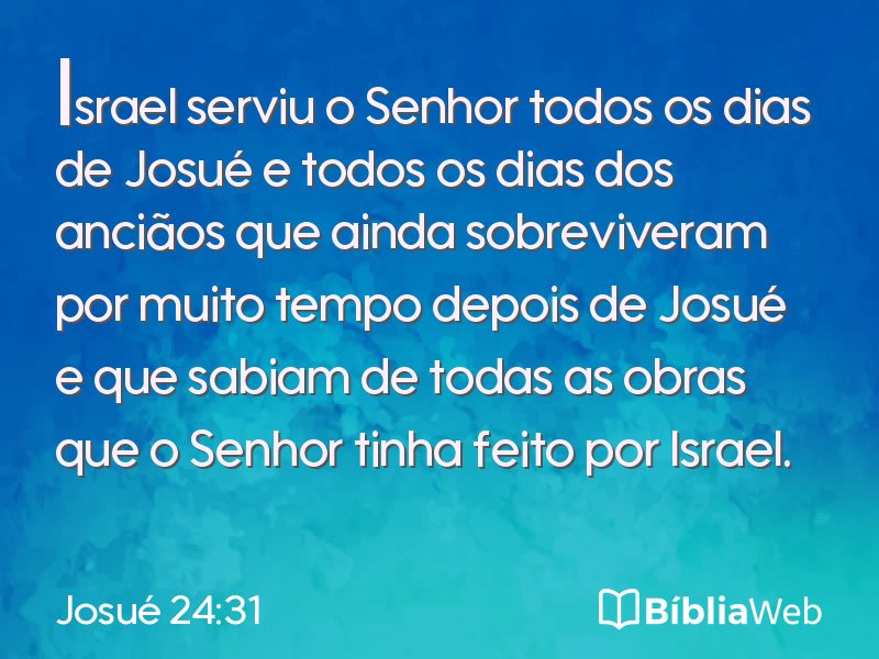 Josué 24:31 em imagem para compartilhar