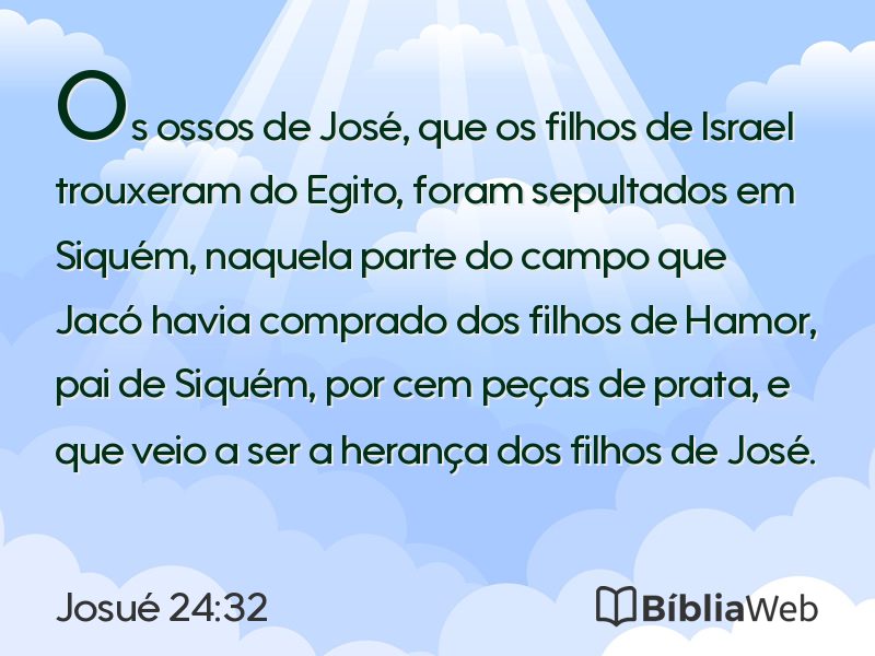 Josué 24:32 em imagem para compartilhar