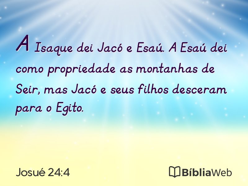 Josué 24:4 em imagem para compartilhar