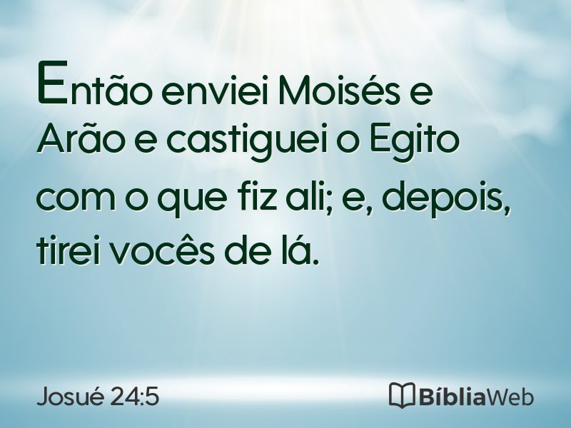Josué 24:5 em imagem para compartilhar