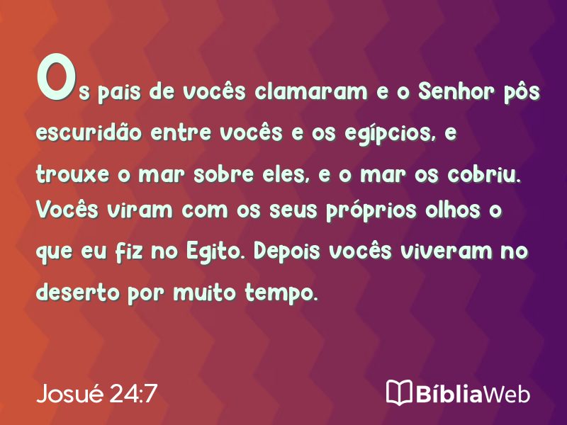 Josué 24:7 em imagem para compartilhar