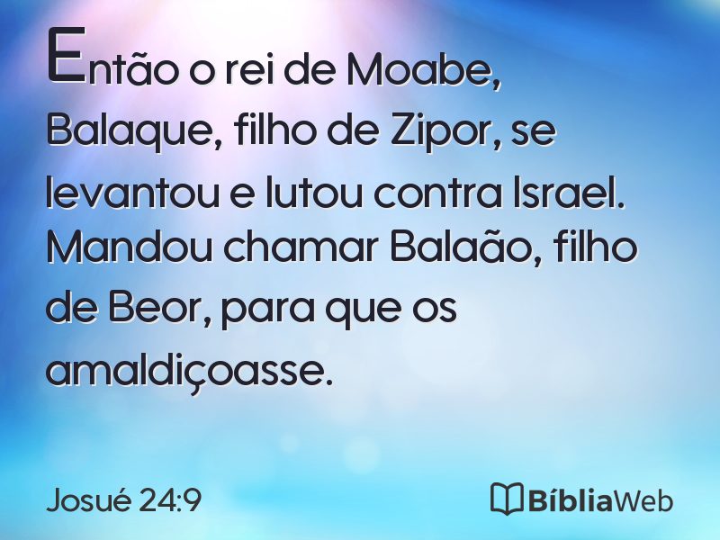 Josué 24:9 em imagem para compartilhar