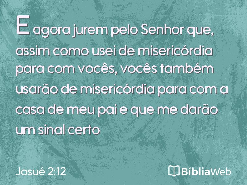 Josué 2:12 em imagem para compartilhar