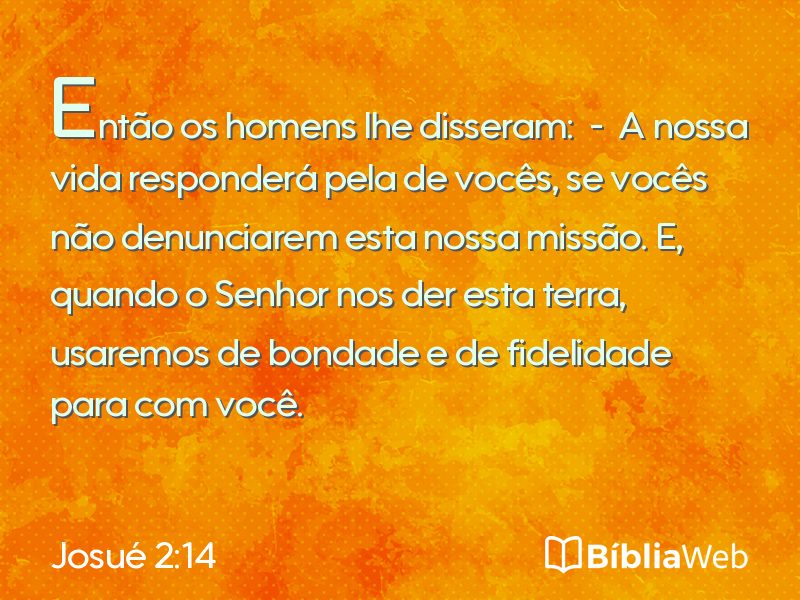 Josué 2:14 em imagem para compartilhar