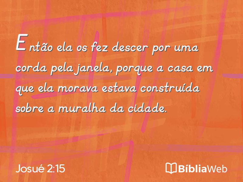 Josué 2:15 em imagem para compartilhar