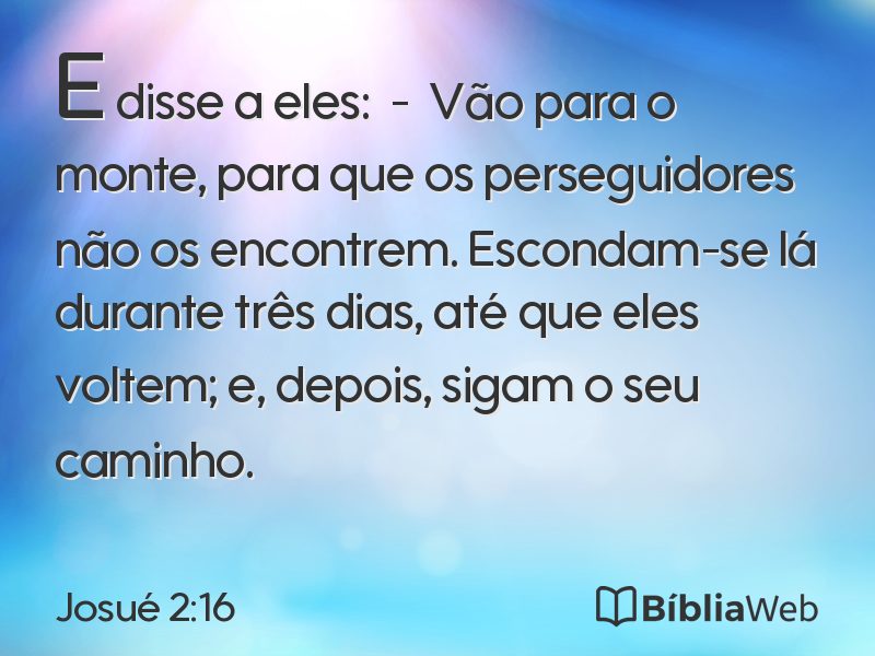 Josué 2:16 em imagem para compartilhar