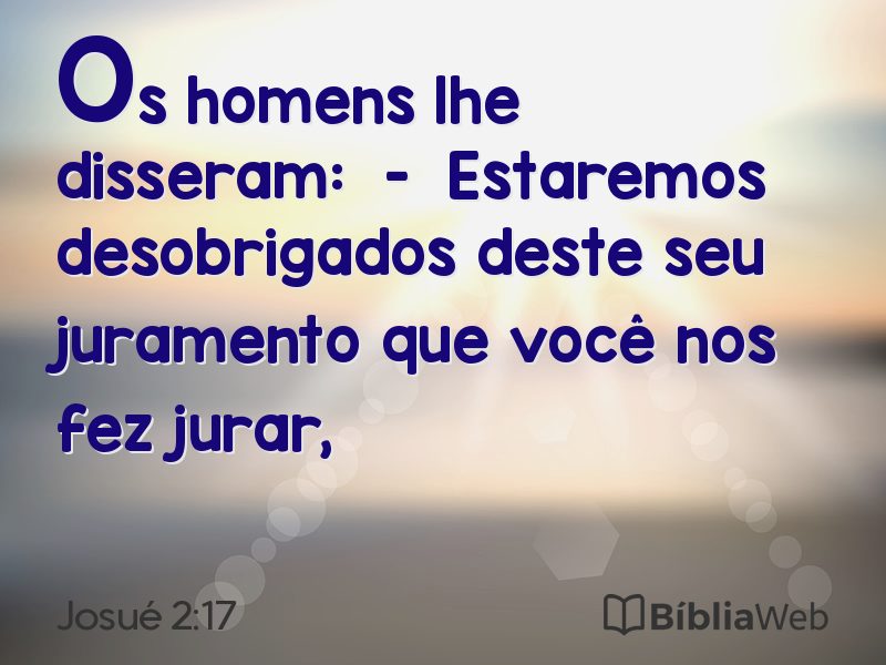 Josué 2:17 em imagem para compartilhar