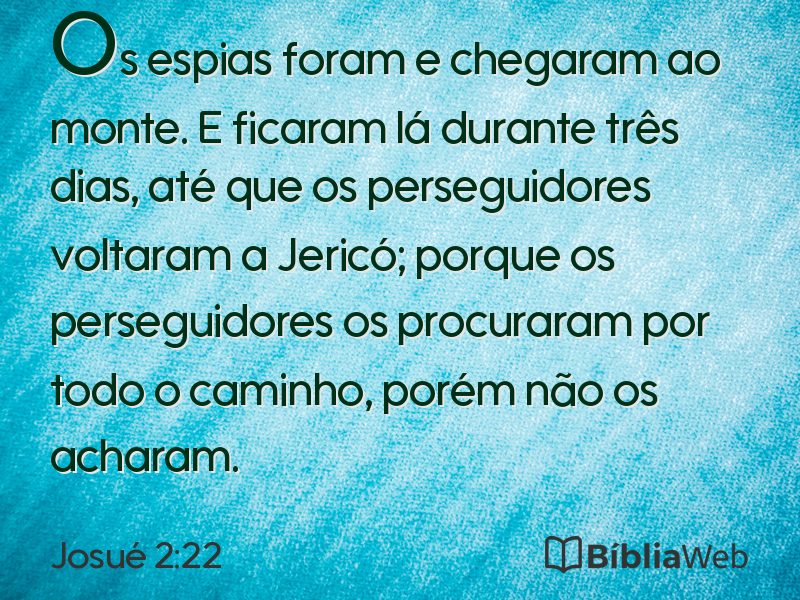 Josué 2:22 em imagem para compartilhar