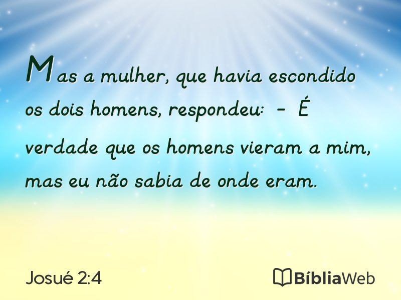 Josué 2:4 em imagem para compartilhar