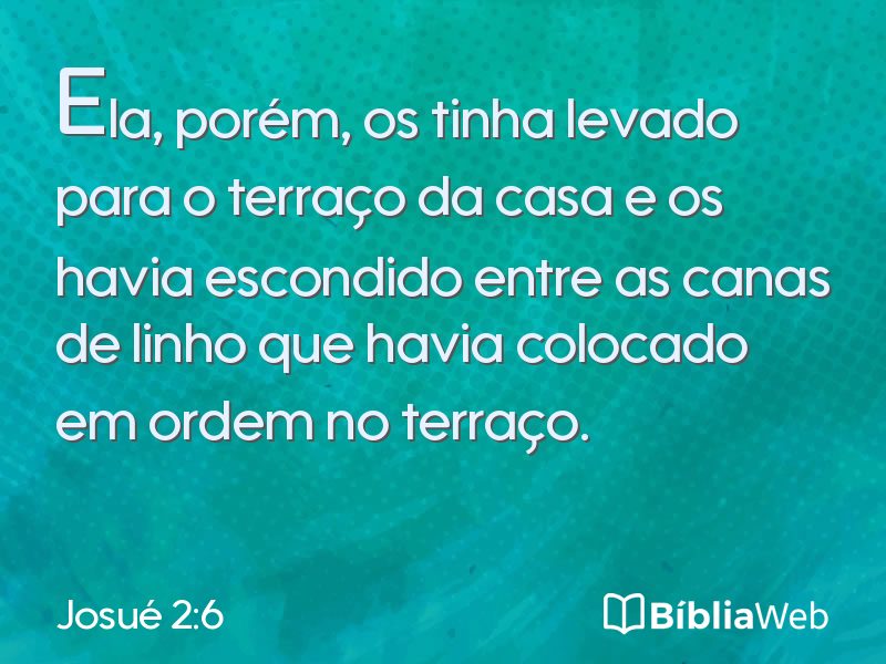 Josué 2:6 em imagem para compartilhar