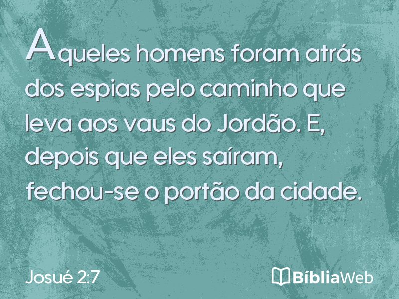 Josué 2:7 em imagem para compartilhar