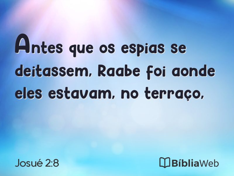 Josué 2:8 em imagem para compartilhar