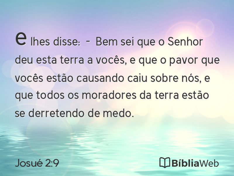 Josué 2:9 em imagem para compartilhar
