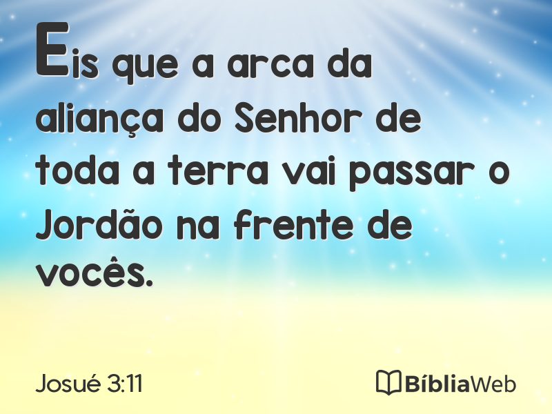 Josué 3:11 em imagem para compartilhar
